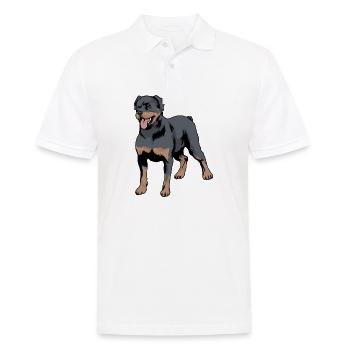rottweiler - Polo Homme - blanc - Devant - Kai (181cm)