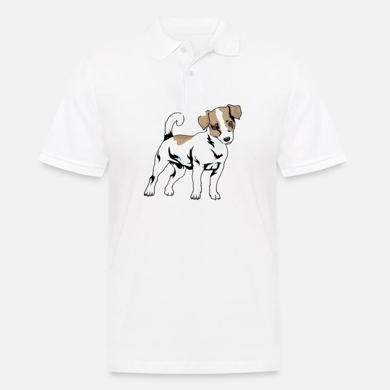 Jack Russel Terrier - Männer Poloshirt - Weiß