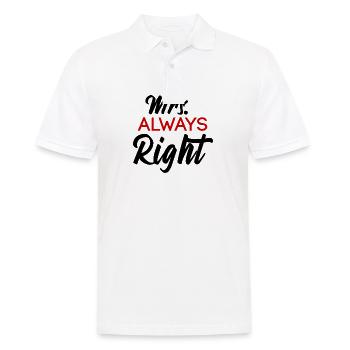 Cadeau de la Saint Valentin de Mme Always Right Couple - Polo Homme - blanc - Devant - Kai (181cm)
