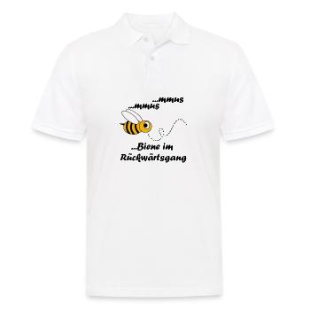 Biene im Rückwärtsgang Fasching Karneval Kostüm - Männer Poloshirt - Weiß - Vorne - Kai (181cm)
