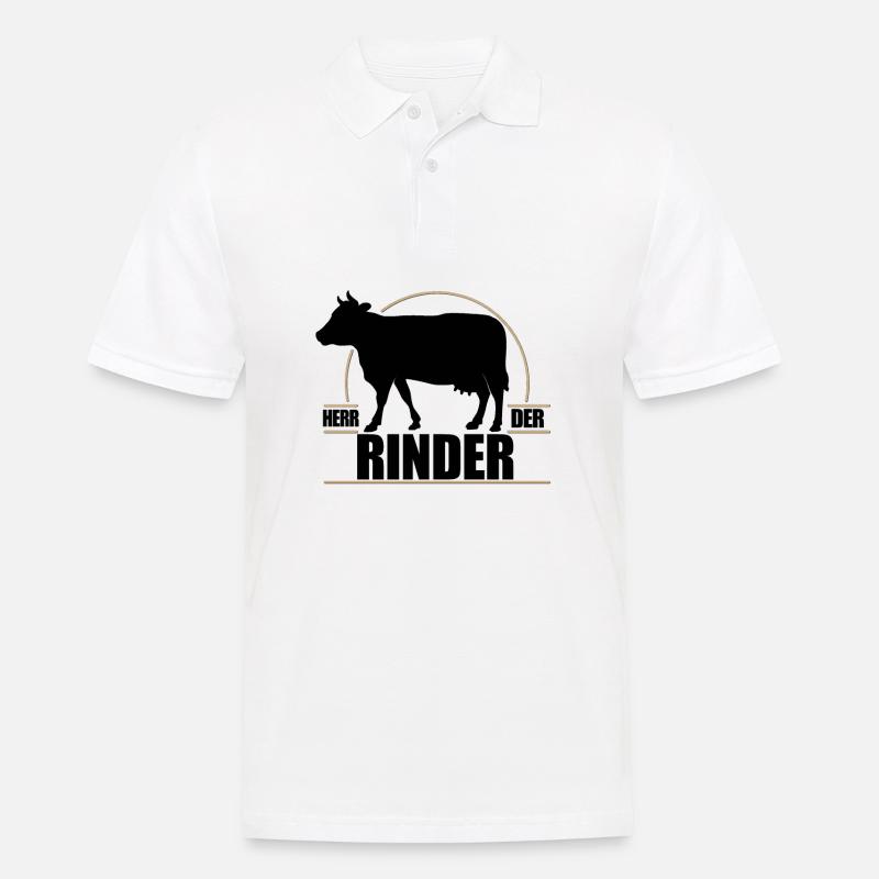 Herr der Rinder - Männer Poloshirt - Weiß