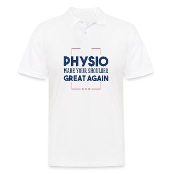 Physiothérapeute physiothérapie énonciations physio - Polo Homme - blanc - Devant - Kai (181cm)