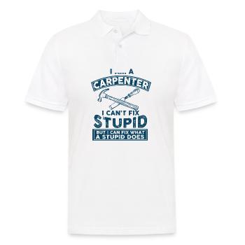 Ich bin Zimmermann - Männer Poloshirt - Weiß - Vorne - Kai (181cm)