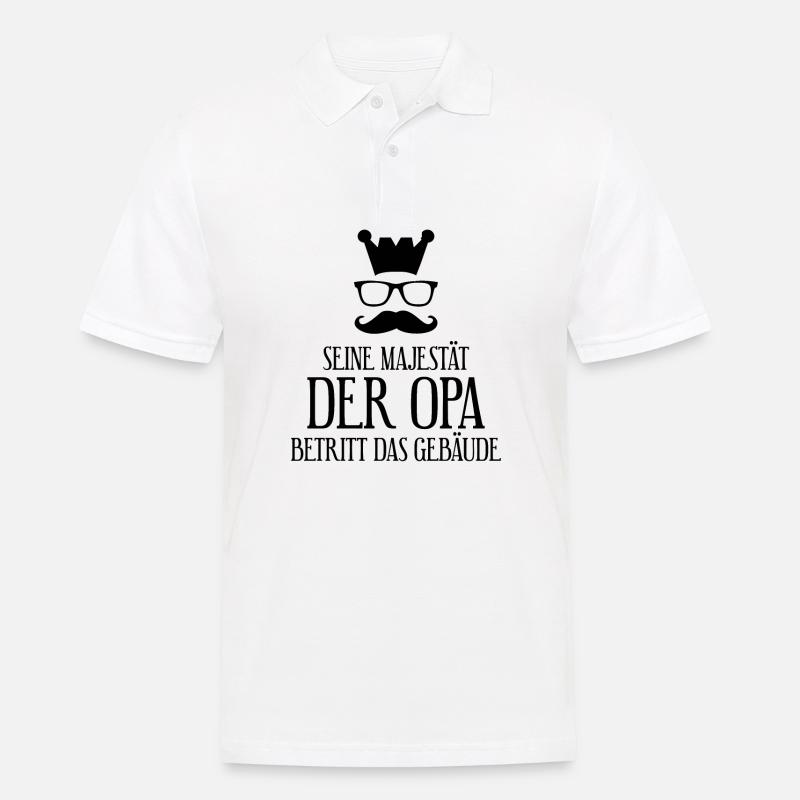Opa - Männer Poloshirt - Weiß