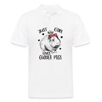 Juste une fille qui aime les cobayes - Polo Homme - blanc - Devant - Kai (181cm)