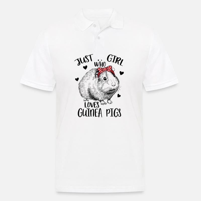 Nur ein Mädchen, das Meerschweinchen liebt - Männer Poloshirt - Weiß