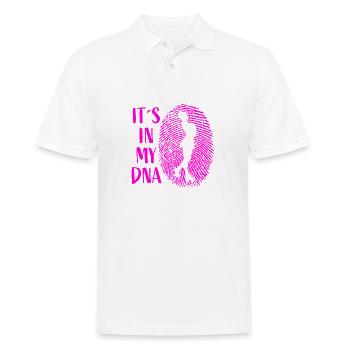 It´s in my DNA - Rollkunstlauf Rollschuh Pirouette - Männer Poloshirt - Weiß - Vorne - Kai (181cm)