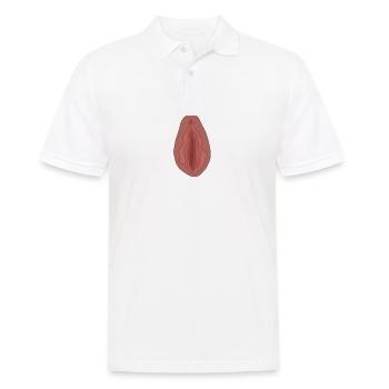 Vagin chatte chatte sexe anniversaire - Polo Homme - blanc - Devant - Kai (181cm)