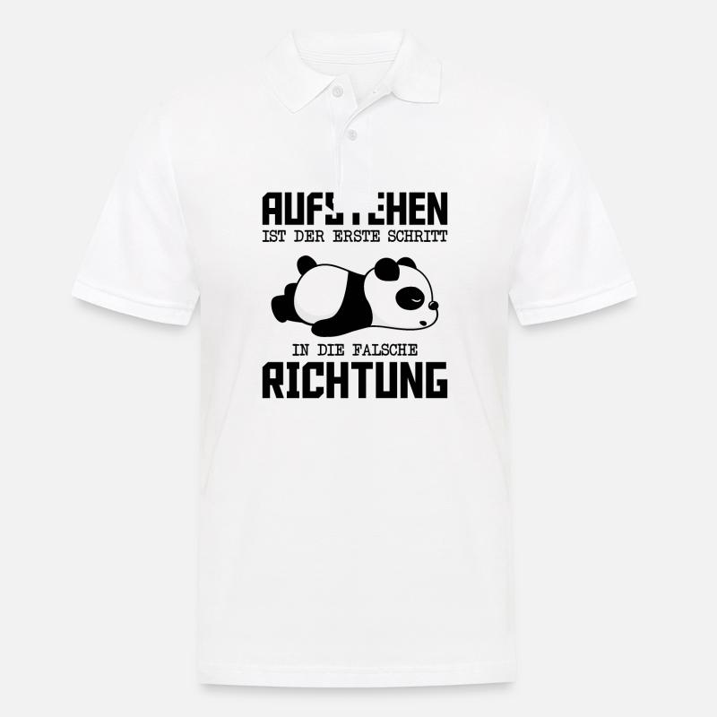 lustiger Panda Spruch Witziges Geschenkidee Büro - Männer Poloshirt - Weiß