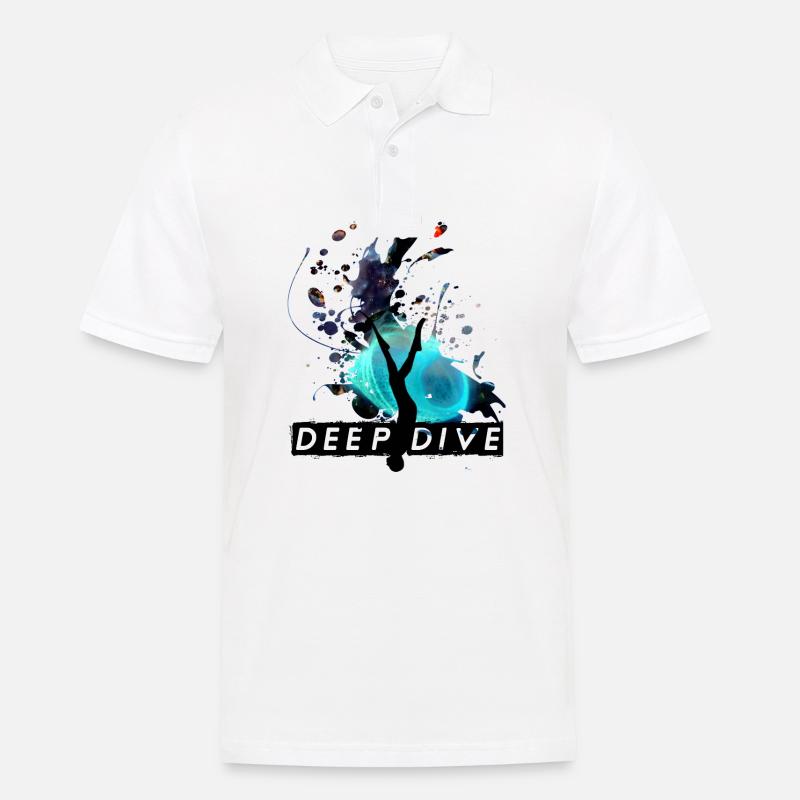 Conception de plongée en apnée en plongée profonde - Polo Homme - blanc