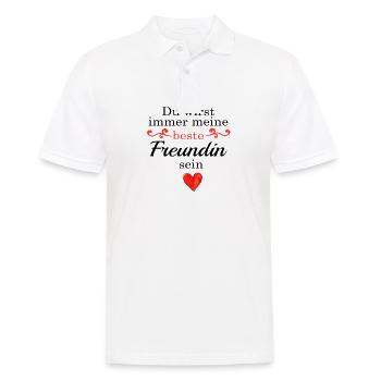 Du wirst immer meine beste Freundin sein - Männer Poloshirt - Weiß - Vorne - Kai (181cm)