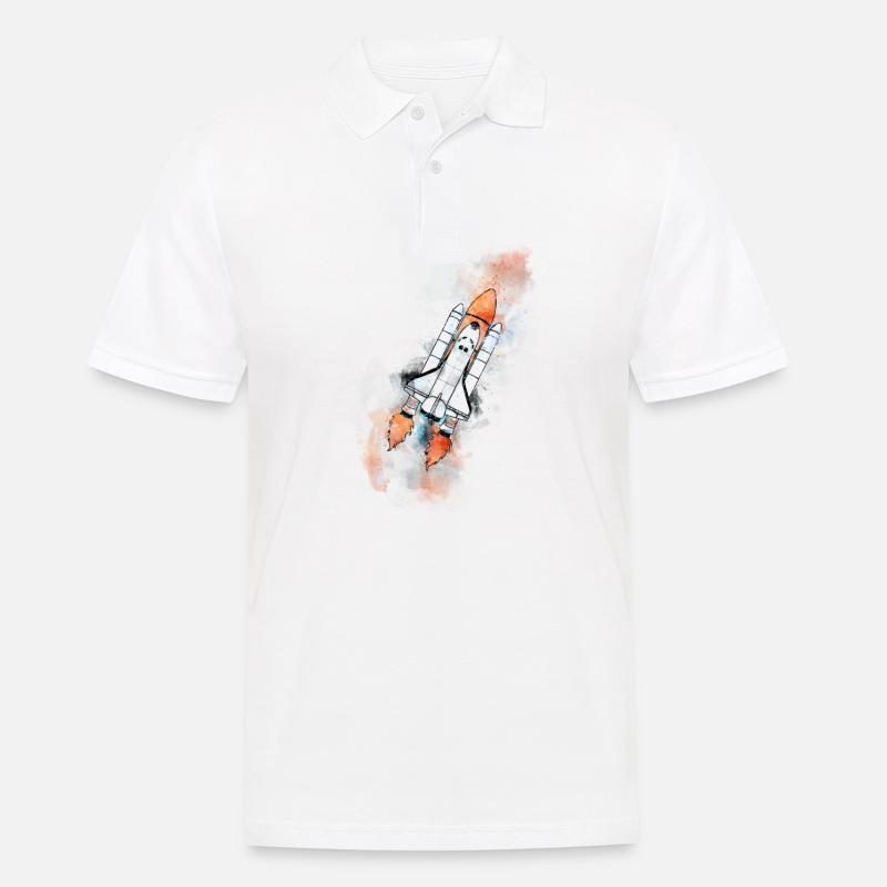 NASA - Männer Poloshirt - Weiß