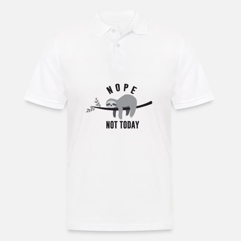 Sloth - Männer Poloshirt - Weiß