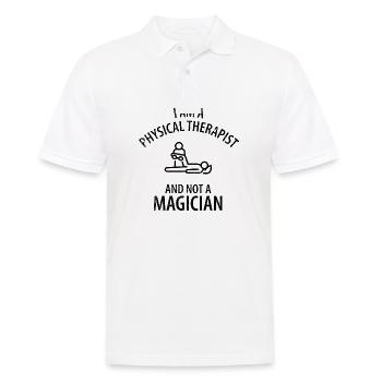Cadeau drôle de physiothérapeute disant drôle - Polo Homme - blanc - Devant - Kai (181cm)