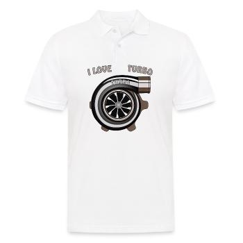 I LOVE MY TURBO - Polo Homme - blanc - Devant - Kai (181cm)