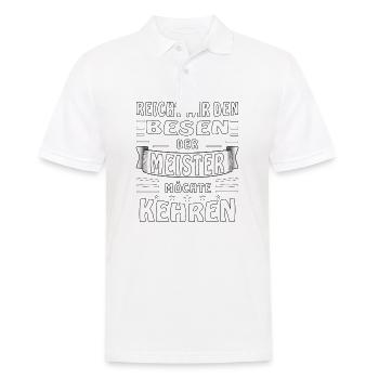 REICHT MIR DEN BESEN DER MEISTER MÖCHTE KEHREN - Männer Poloshirt - Weiß - Vorne - Kai (181cm)