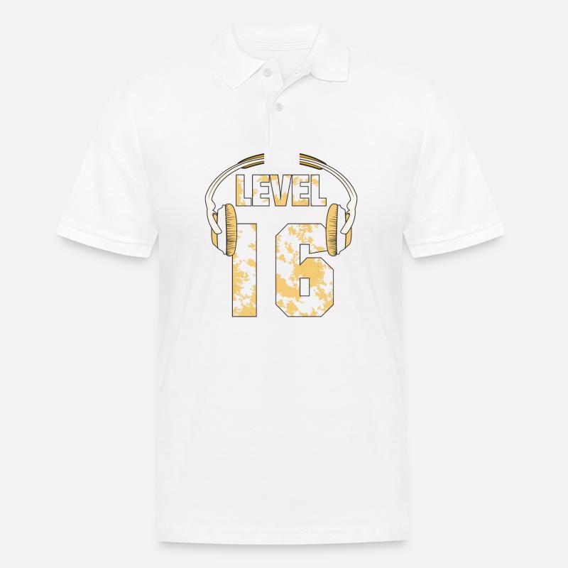 KOPFHÖRER LEVEL 16 - Männer Poloshirt - Weiß