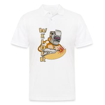 WELDER - Männer Poloshirt - Weiß - Vorne - Kai (181cm)