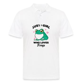 Juste une fille qui aime les grenouilles - Polo Homme - blanc - Devant - Kai (181cm)