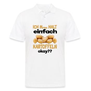 Kartoffel - Männer Poloshirt - Weiß - Vorne - Kai (181cm)
