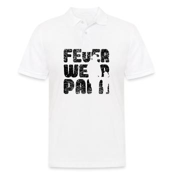 Feuerwehr Papa - Männer Poloshirt - Weiß - Vorne - Kai (181cm)
