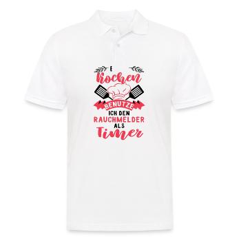 Lustiger Koch Spruch, kochen Geschenk - Männer Poloshirt - Weiß - Vorne - Kai (181cm)