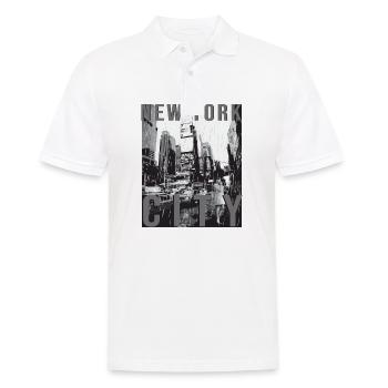New York - Polo Homme - blanc - Devant - Kai (181cm)
