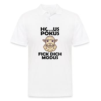 Hokus Pokus fick dich Modus Schaf Arbeit - Männer Poloshirt - Weiß - Vorne - Kai (181cm)