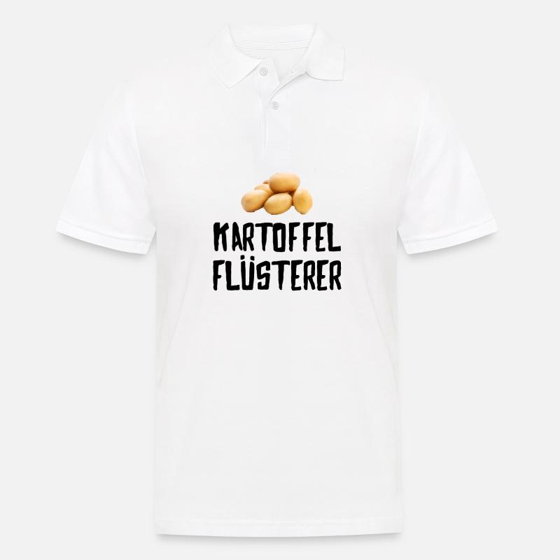 Kartoffel Flüsterer - Männer Poloshirt - Weiß