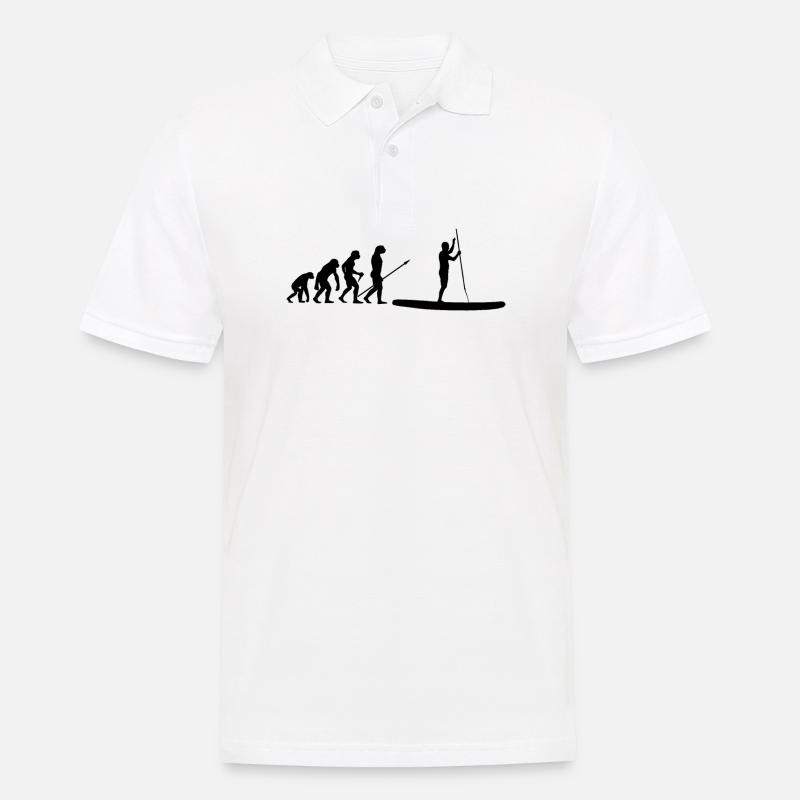 Evolution Stand Up Paddeln SUP - Männer Poloshirt - Weiß