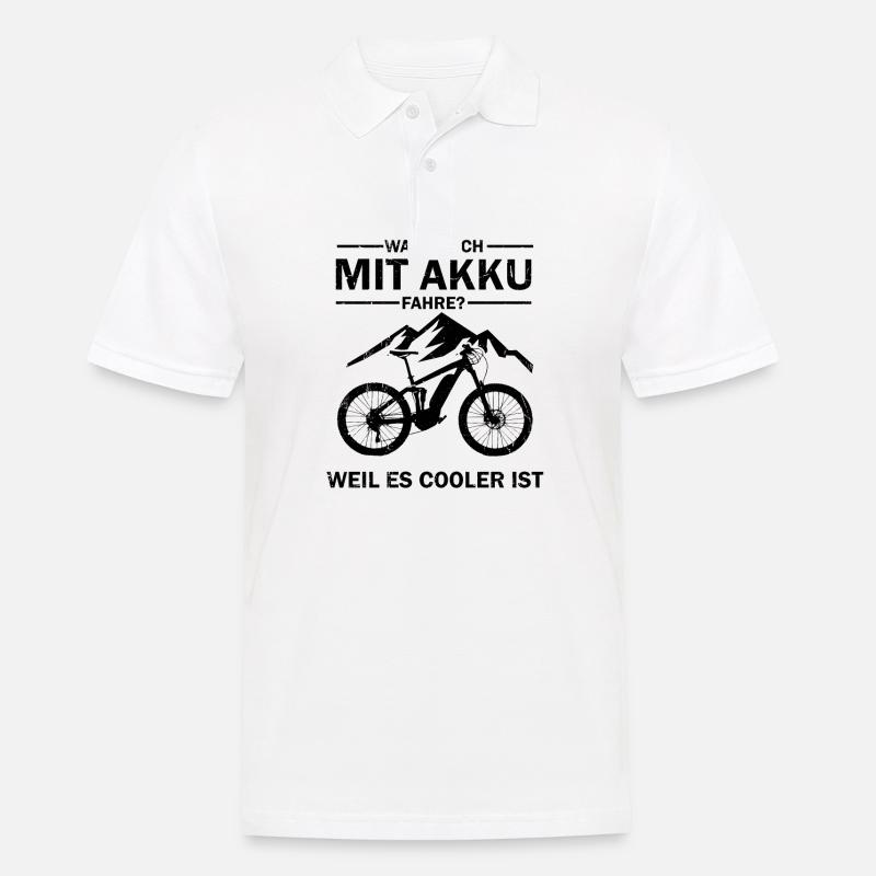 E-Bike E-Mtb Elektrofahrrad Ebike - Männer Poloshirt - Weiß