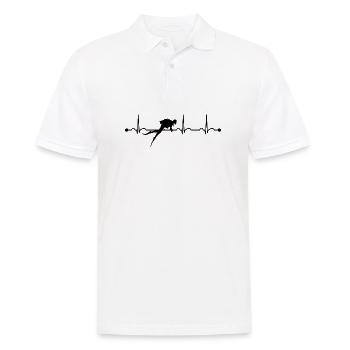 Plongée Rythme cardiaque Scuba Plongeur - Polo Homme - blanc - Devant - Kai (181cm)