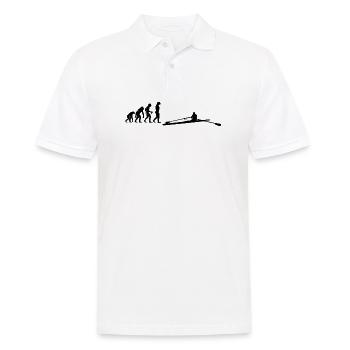 Rudern Shirt Ruderer Rowing Geschenk Wassersport - Männer Poloshirt - Weiß - Vorne - Kai (181cm)