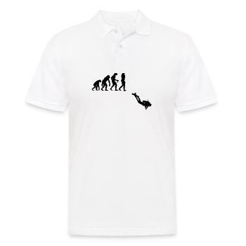 Evolution Tauchen Taucher Shirt Scuba Diving - Männer Poloshirt - Weiß - Vorne - Kai (181cm)
