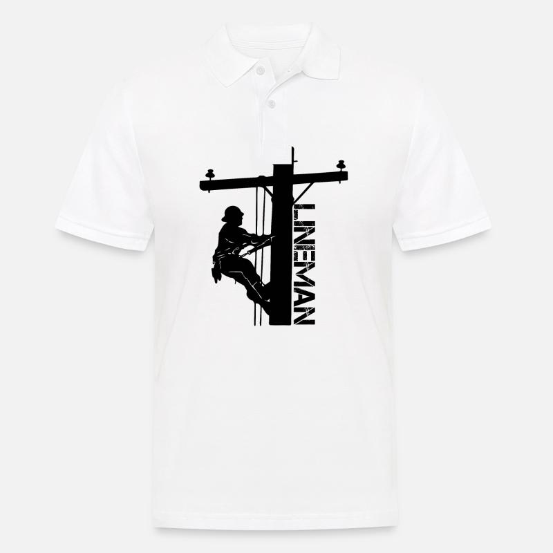 Lineman - Männer Poloshirt - Weiß