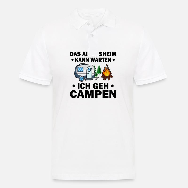 Camper und Rentner - Männer Poloshirt - Weiß