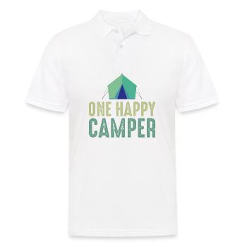 Camping Zelten Natur Freiheit Urlaub Ferien - Männer Poloshirt - Weiß - Vorne - Kai (181cm)