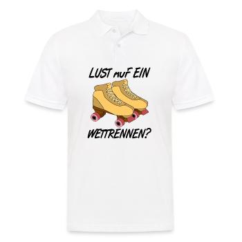 Rollschuhe - Männer Poloshirt - Weiß - Vorne - Kai (181cm)