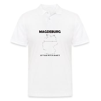 Magdeburg Map - Men's Polo Shirt - white - Front - Kai (181cm)