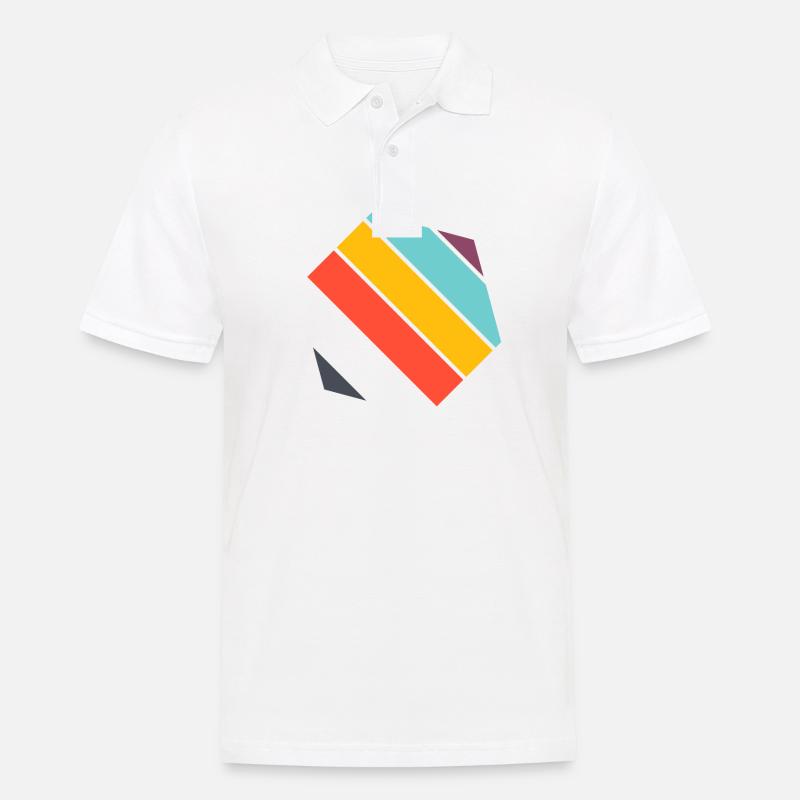 Sechseck - Männer Poloshirt - Weiß