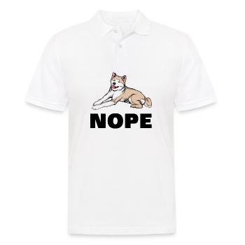 Akita Inu - Polo Homme - blanc - Devant - Kai (181cm)