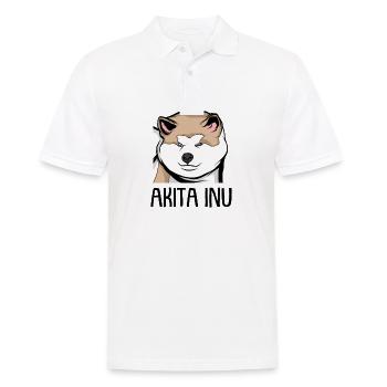 Akita Inu - Polo Homme - blanc - Devant - Kai (181cm)