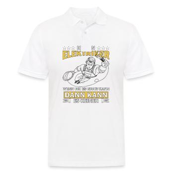 HOMME JE SUIS ÉLECTRICIEN - Polo Homme - blanc - Devant - Kai (181cm)