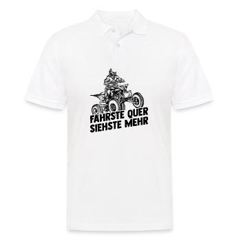 Quad - Männer Poloshirt - Weiß - Vorne - Kai (181cm)