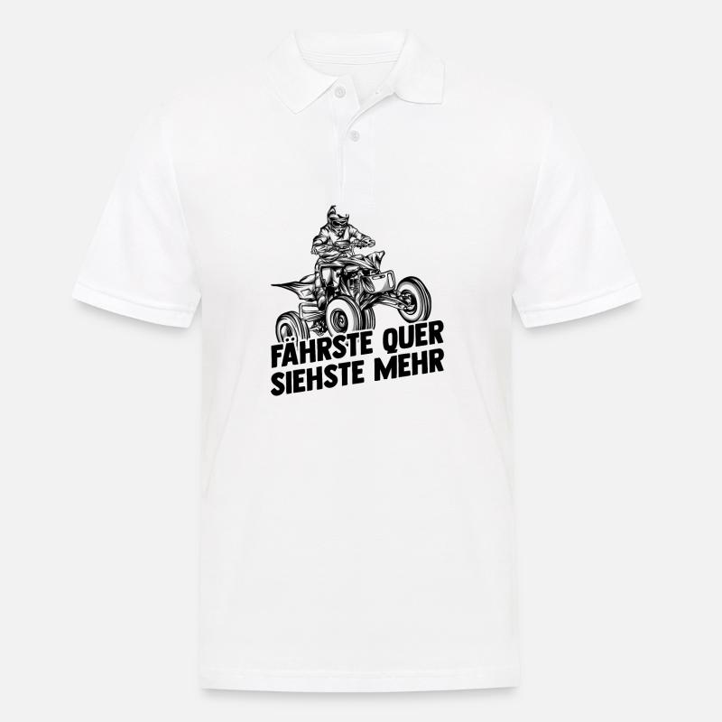 Quad - Männer Poloshirt - Weiß