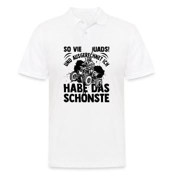 Quad - Männer Poloshirt - Weiß - Vorne - Kai (181cm)