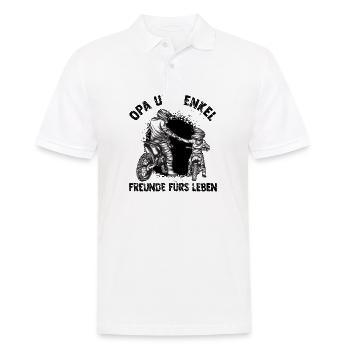Motocross - Männer Poloshirt - Weiß - Vorne - Kai (181cm)