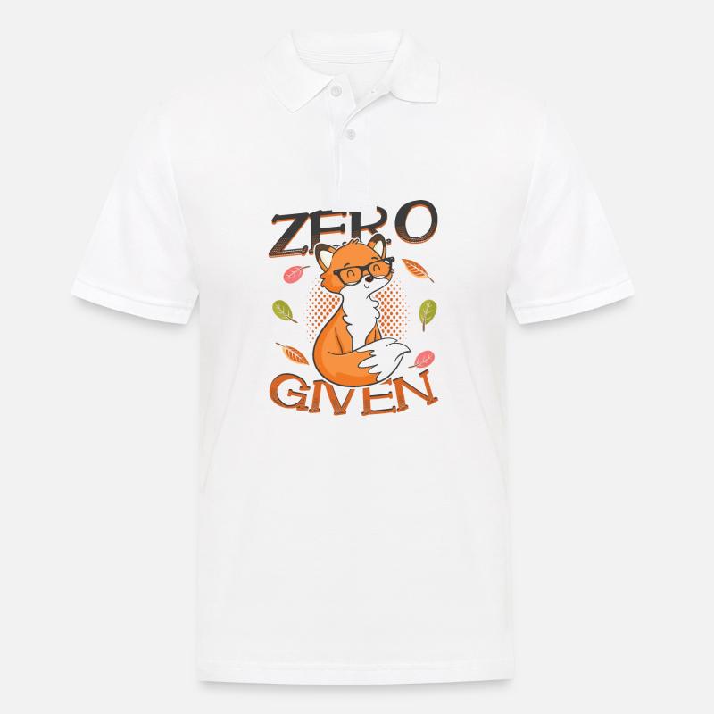 Hipster Fox Zero Fox Given - Men's Polo Shirt - white