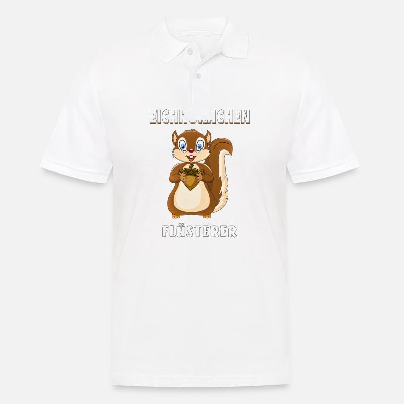 EICHHÖRNCHEN FLÜSTERER - Männer Poloshirt - Weiß