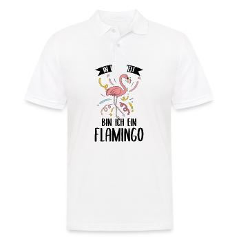 Flamingo - Männer Poloshirt - Weiß - Vorne - Kai (181cm)